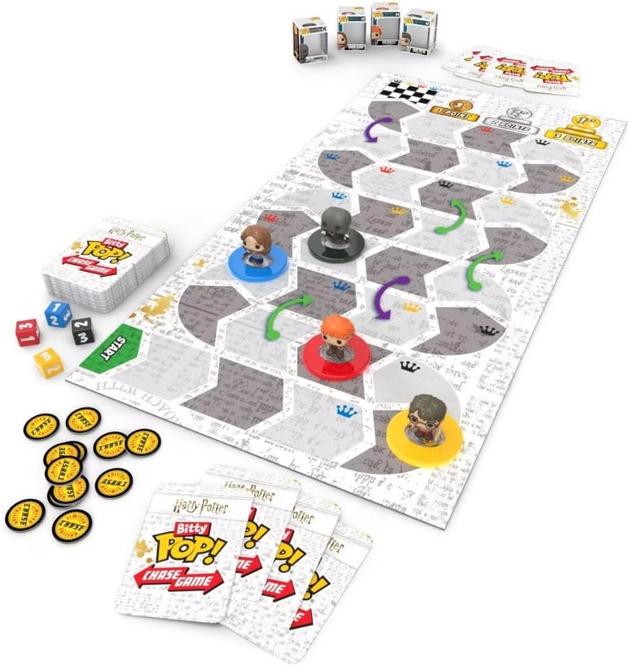 Funko Games: Bitty Pop! Chase Game - Harry Potter | Race To The Top With 4 of Your Favourite Harry Potter Characters | Board Game for 2-4 Players Ages 6+
