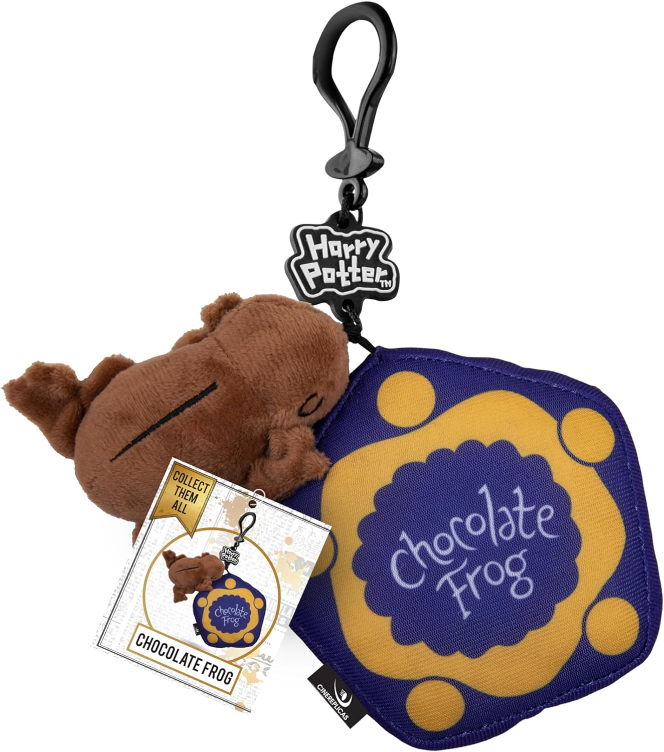 Cinereplicas Harry Potter – Chocolate Frog Plush Keyring – Official Licensed, multicoloured