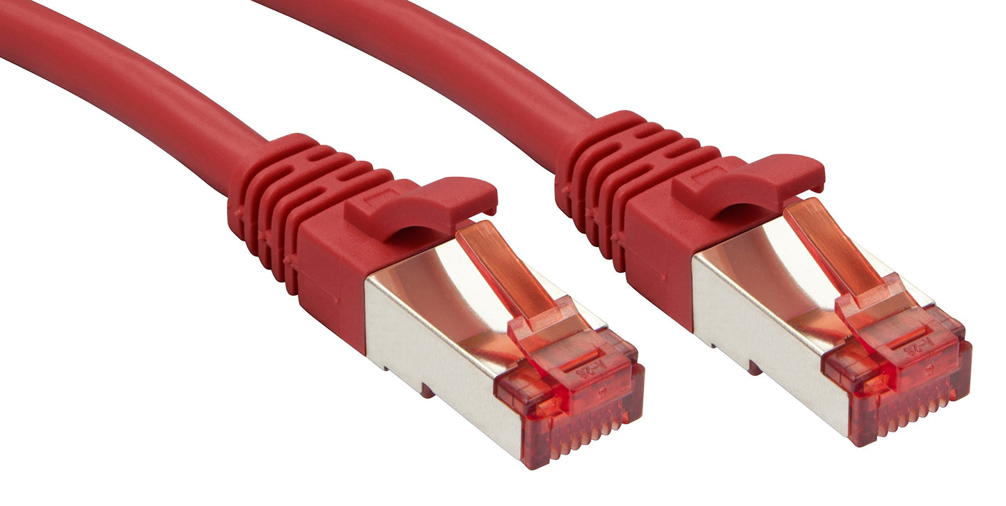 Lindy Cavo di rete S/FTP Cat.6, Rosso 3m