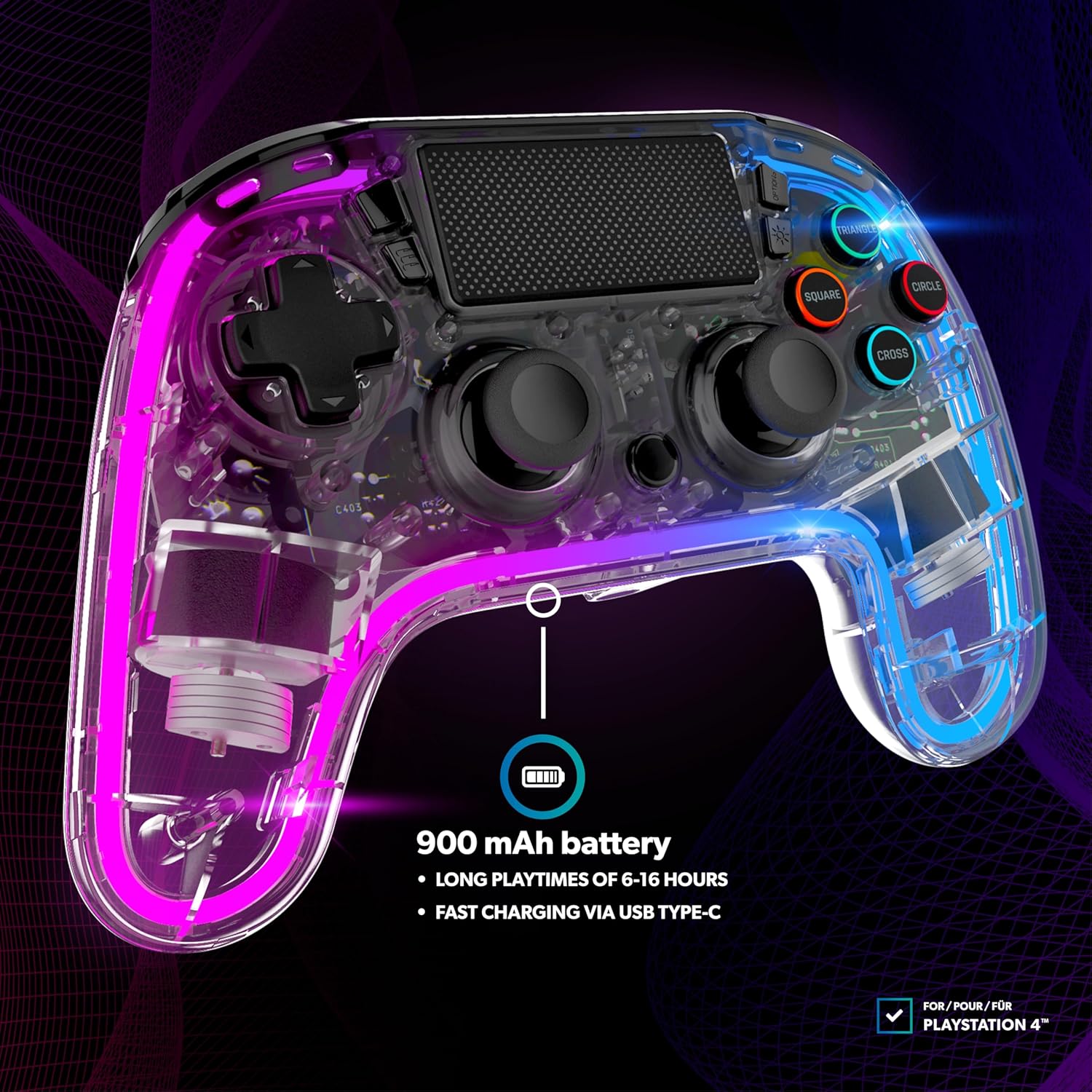 Snakebyte Gamepad RGB 4™ (PS4/PS3