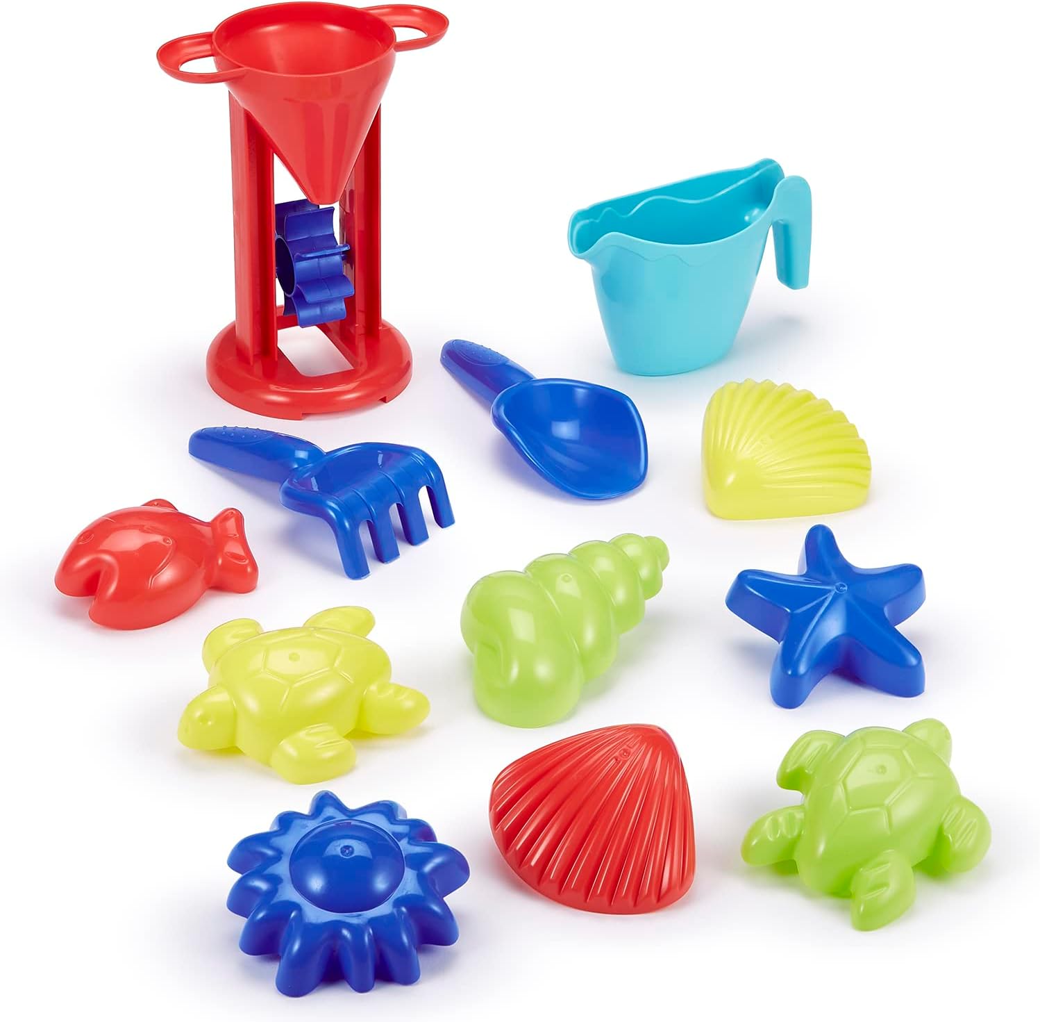 Jouets Ecoiffier - Speelgoed ECOIFFIER-513 emmer, gevuld, transparant, 21 cm, dolfijndecoratie, strandspel voor kinderen, vanaf 18 maanden, garantie van herkomst, 513