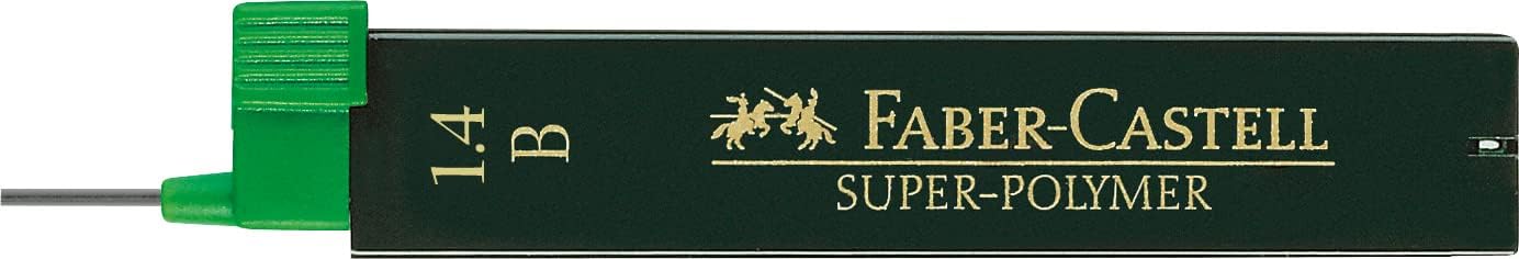 FABER-CASTELL 121411 Mina SUPER-POLYMER 1.4mm B, Astuccio 6