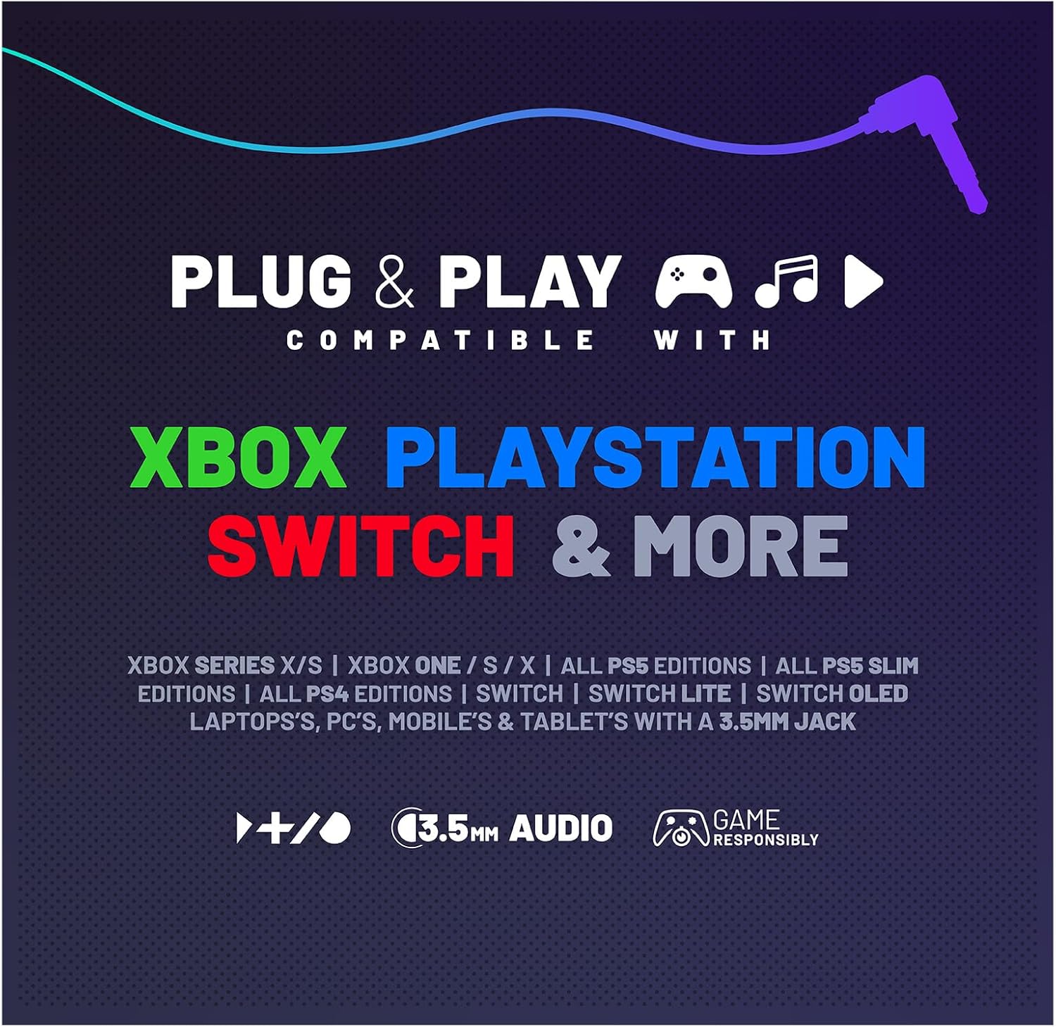 STEALTH PANTHER Blush - Over Ear Gaming Headset PS4/PS5, XBOX, Switch, PC with Flexible Mic, 3.5mm Jack, 1.5m Cable, Lightweight, Comfortable and Durable