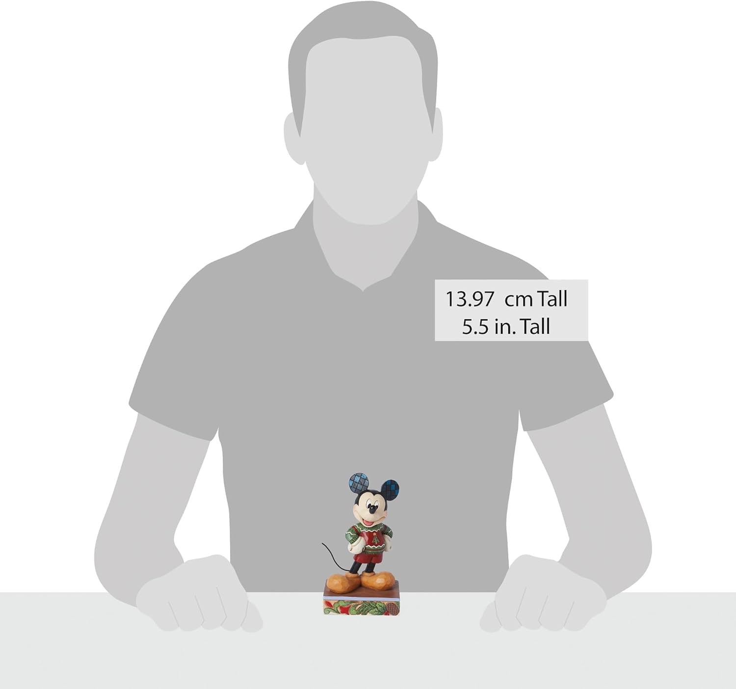 Enesco Statuina natalizia Topolino Mickey Mouse "Jim Shore" 8x5xH14 cm