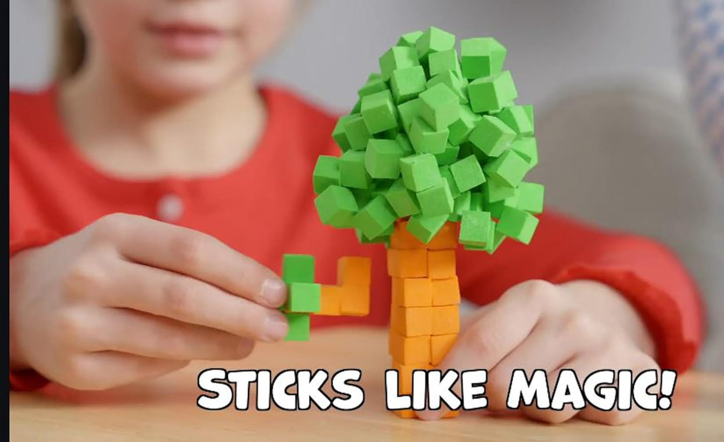 Unleash Creativity with FidlBitz Foam Building Blocks | Bag of Bitz with 3 Colours | Interact, Create and Build in 2D and 3D | Fidget and Sensory Fun for Kids | Open-Ended Play | 30g Block Set
