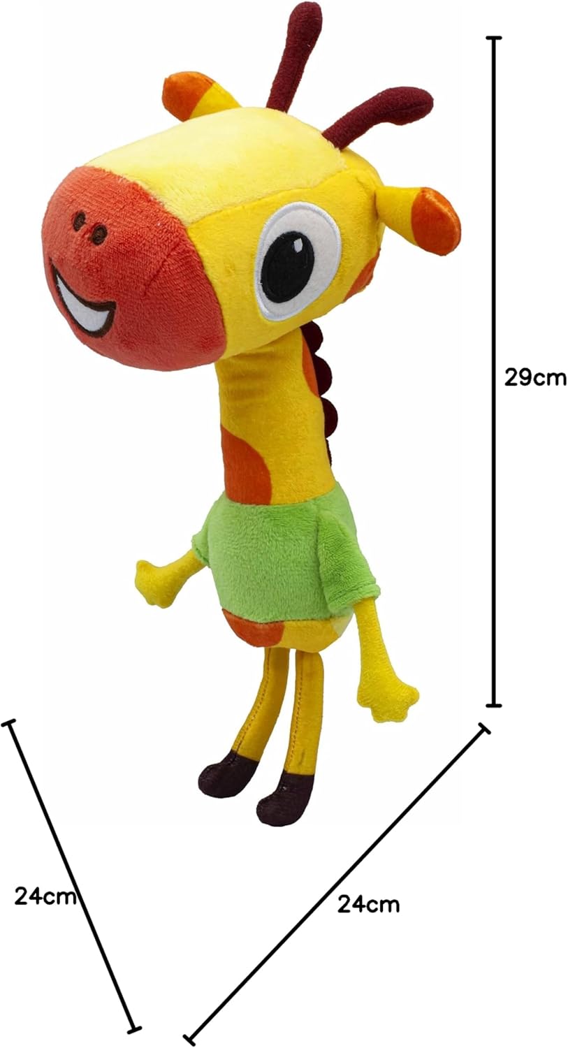 BANDAI Milo Giraffe Teddy Bear Stuffed Animal - 20cm Lofty Soft Toys from the Milo Animated Series | Cute Talking Giraffe Plush with Sounds and Phrases | Adorable Cartoon Musical Toys for 1 Year Old Lofty Musical Plush