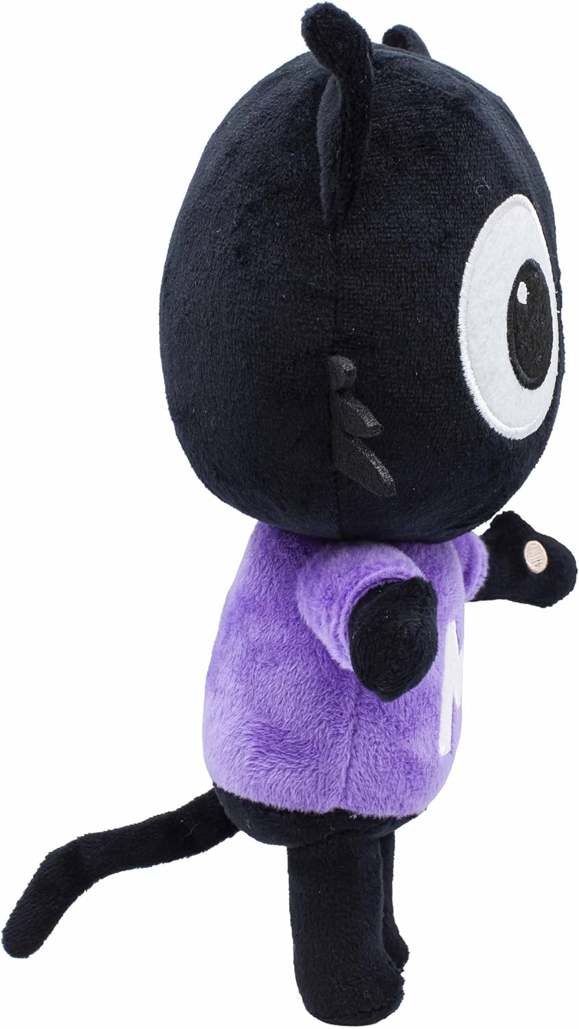 BANDAI Milo Black Cat Plush Toys - 20cm Everyday Milo Cat Teddy from the Milo Animated Series | Cute and Cuddly Boys and Girls Toys with Soft Touch Material | Adorable Cartoon Cat Toys for Kids