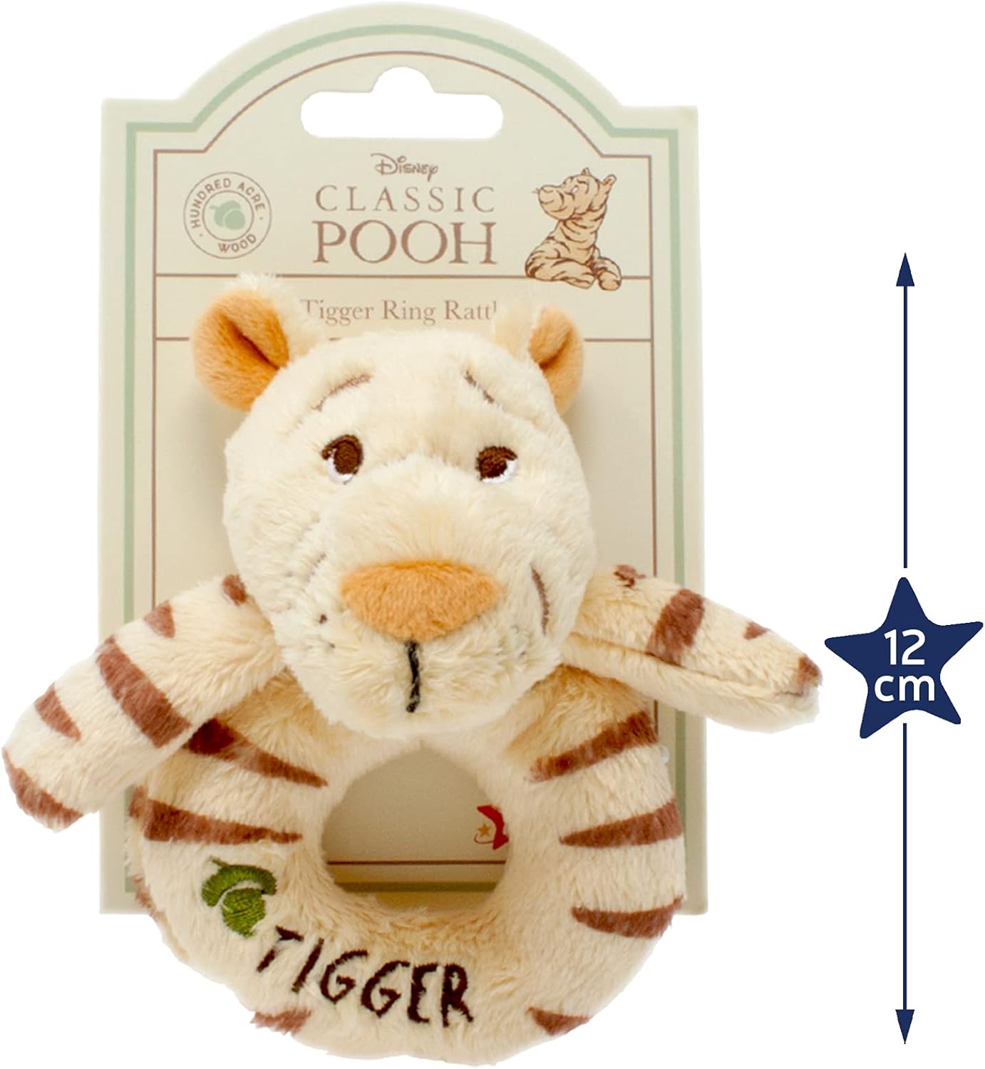 Rainbow Designs Winnie The Pooh Tigger Rattle - Official Disney Newborn Gift for Babies