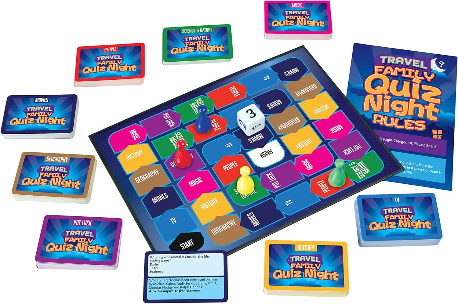 Cheatwell Games Travel Family Quiz Night - Quiz Games - Trivia Quiz - Kids Games - Games for Adults - Great Travel Games and Road Trip Games