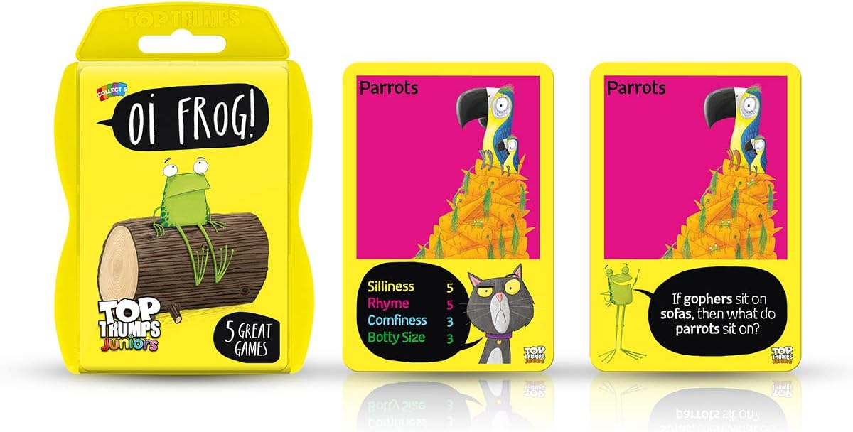 Top Trumps Oi Frog! Juniors Card Game, includes 5 games from Spot the Difference, Take 5, Mini , Observational Quiz and Pairs, educational gift and toy for boys and girls aged 3 plus