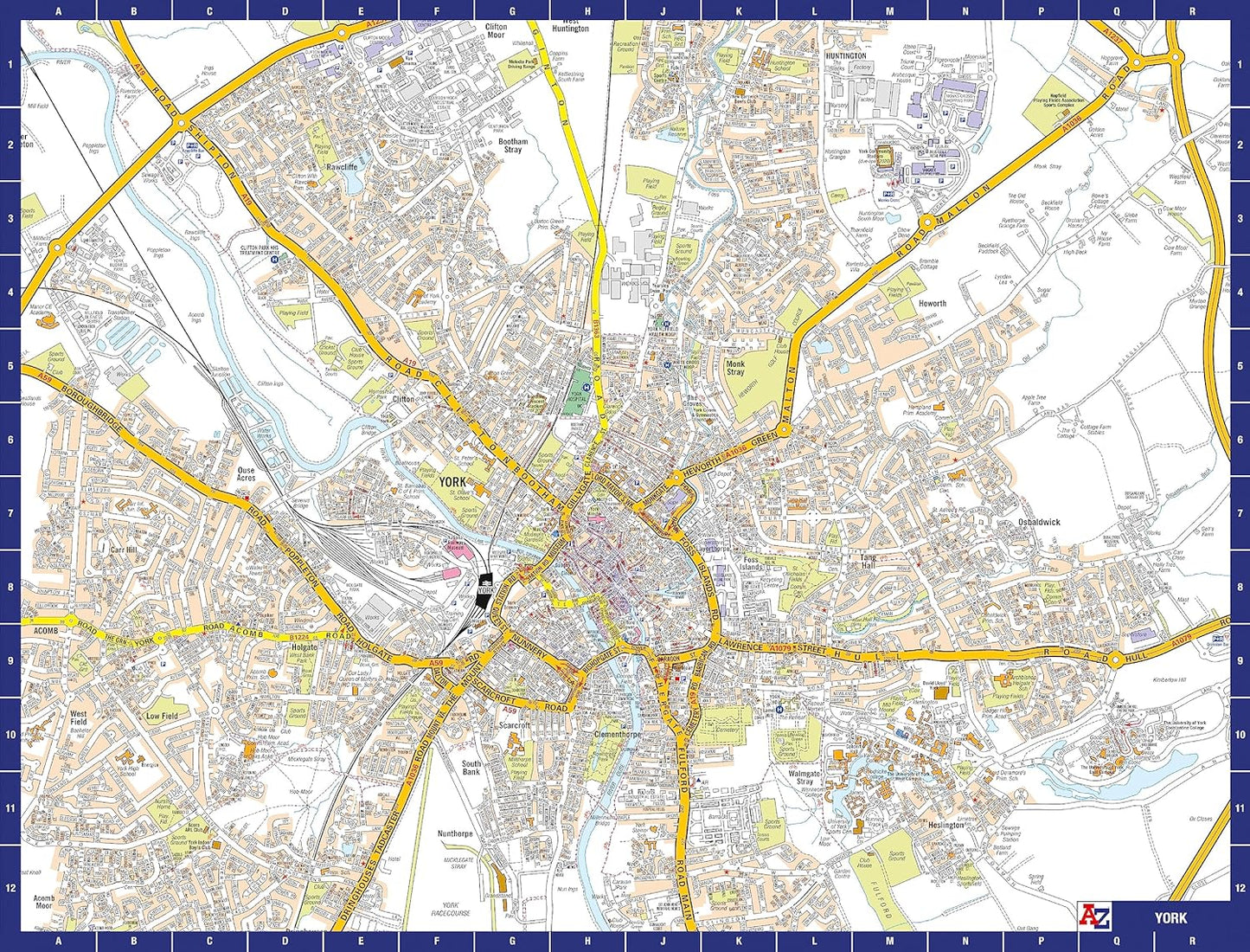 A to Z Map of York Jigsaw Puzzle For Adults - 1000 Piece Jigsaw Puzzle Gift - Map jigsaw Puzzles, Map Gift