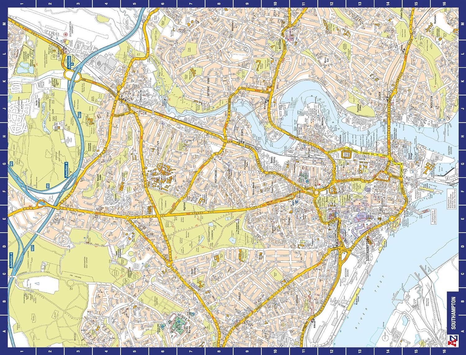 A to Z Map of Southampton Jigsaw Puzzle For Adults - 1000 Piece Jigsaw Puzzle Gift - Map jigsaw Puzzles, Map Gift