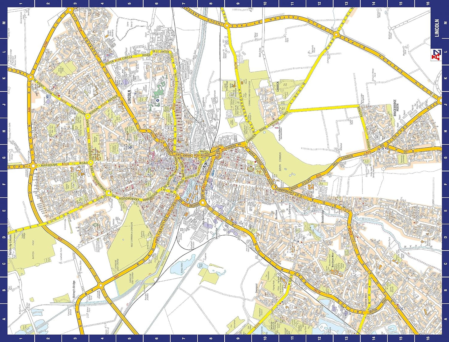 A to Z Map of Lincoln Jigsaw Puzzle For Adults - 1000 Piece Jigsaw Puzzle Gift - Map jigsaw Puzzles, Map Gift