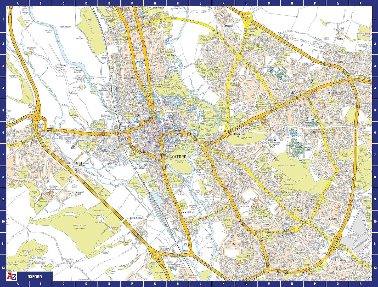A to Z Map of Oxford Jigsaw Puzzle For Adults - 1000 Piece Jigsaw Puzzle Gift - Map jigsaw Puzzles, Map Gift