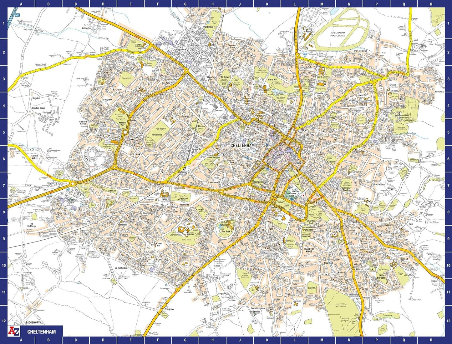 A to Z Map of Cheltenham Jigsaw Puzzle For Adults - 1000 Piece Jigsaw Puzzle Gift - Map jigsaw Puzzles, Map Gift