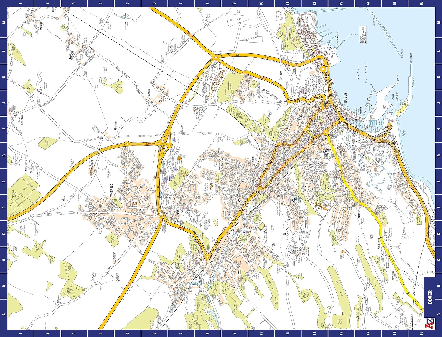 A to Z Map of Dover Jigsaw Puzzle For Adults - 1000 Piece Jigsaw Puzzle Gift - Map jigsaw Puzzles, Map Gift