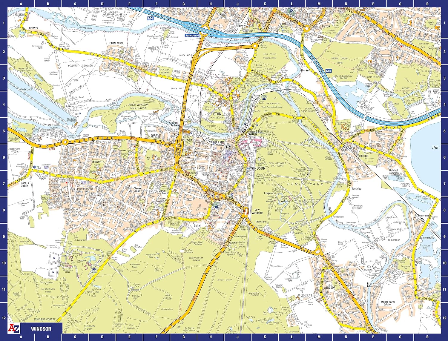 A to Z Map of Windsor Jigsaw Puzzle For Adults - 1000 Piece Jigsaw Puzzle Gift - Map jigsaw Puzzles, Map Gift