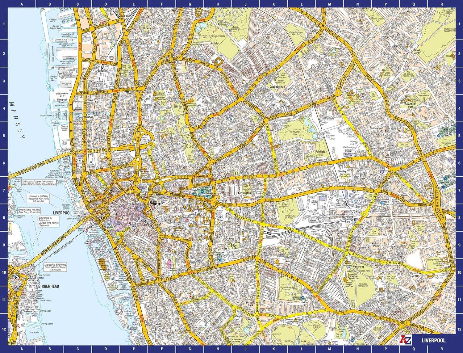 A to Z Map of Liverpool Jigsaw Puzzle For Adults - 1000 Piece Jigsaw Puzzle Gift - Map jigsaw Puzzles, Map Gift