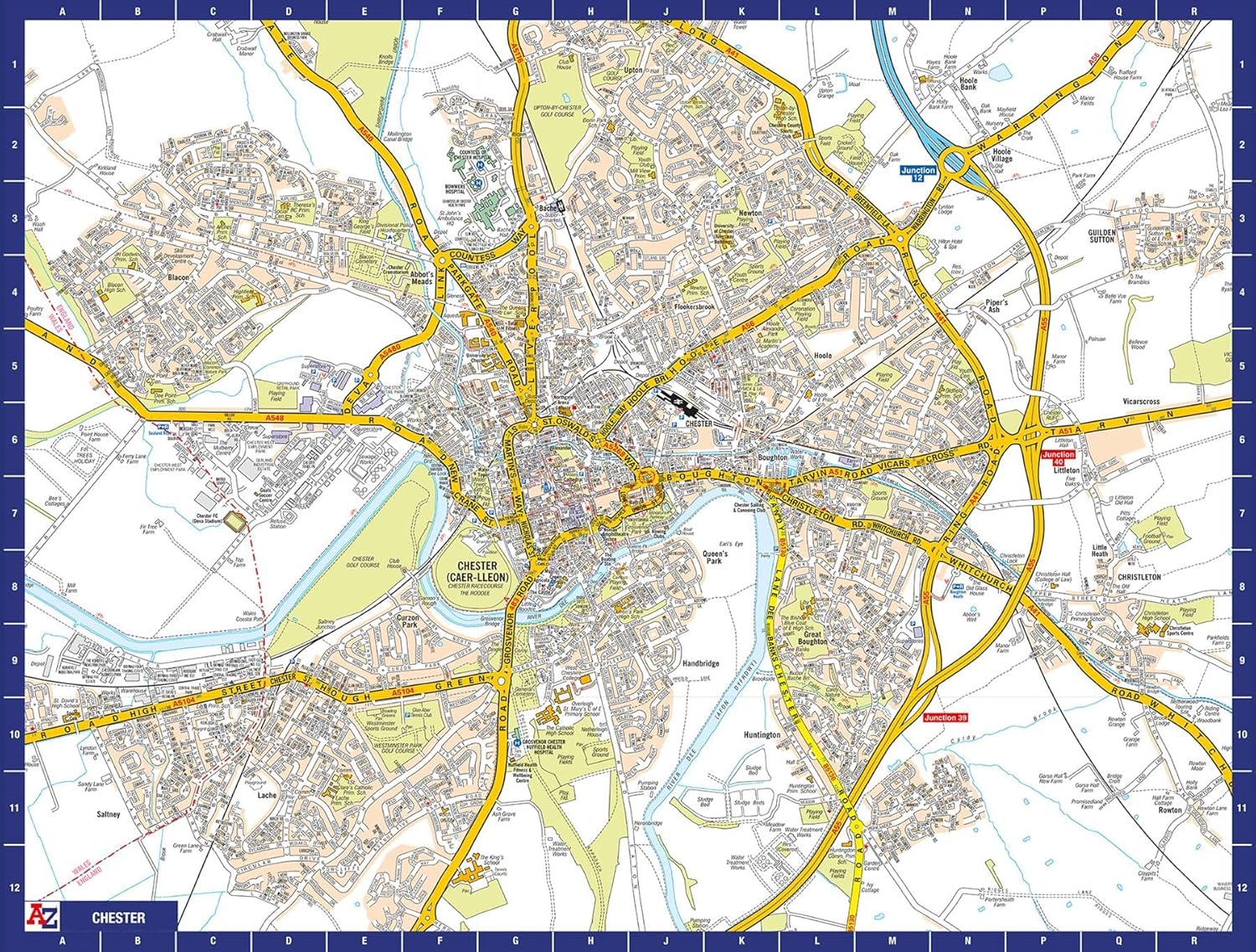 A-Z Map of Chester - 1000 piece jigsaw puzzle