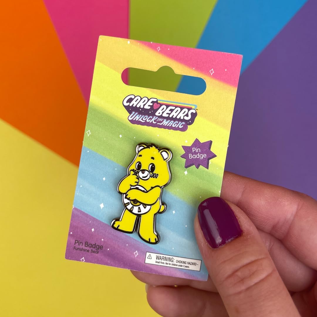 Pawprint Family | Funshine Bear Enamel Pin Badge | Care Bears Unlock the Magic Official Merchandise