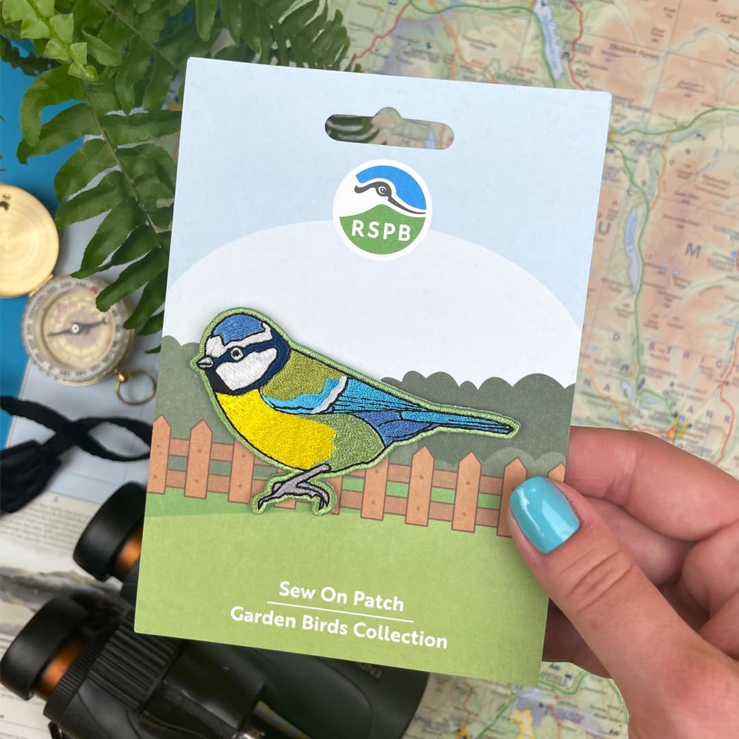 Pawprint Family | Blue Tit Bird Sew on Patch | Official Merchandise Supporting The RSPB