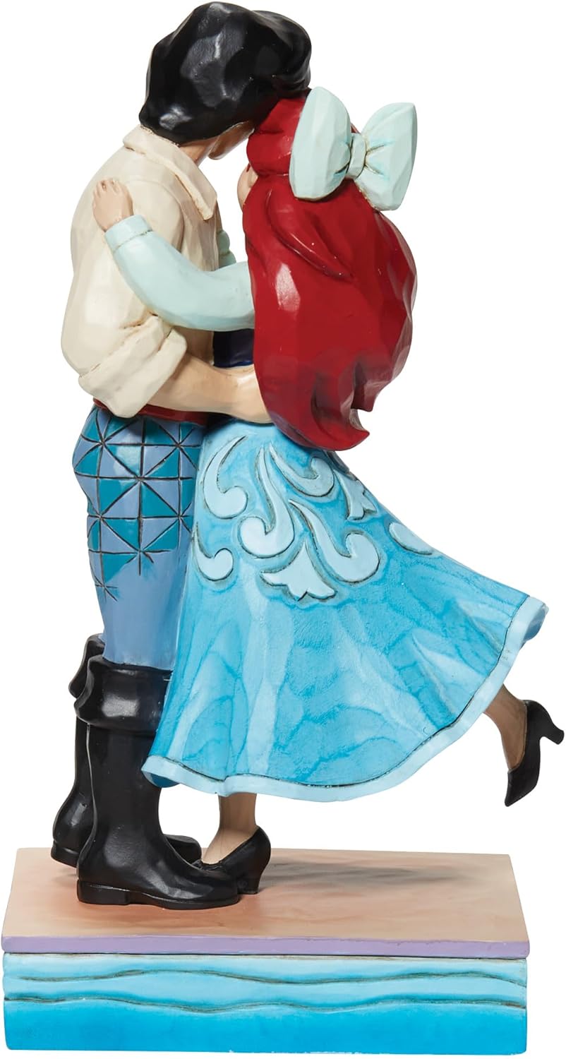Jim Shore Enesco Disney Traditions 6013070 - Statuetta con scritta "Prince Eric & Ariel", 19 cm