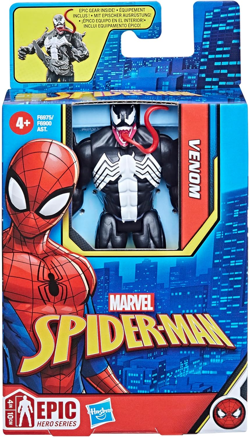 Marvel Spider-Man Epic Hero Series Venom 10 cm Action Figure, Red and Blue Venom Epic