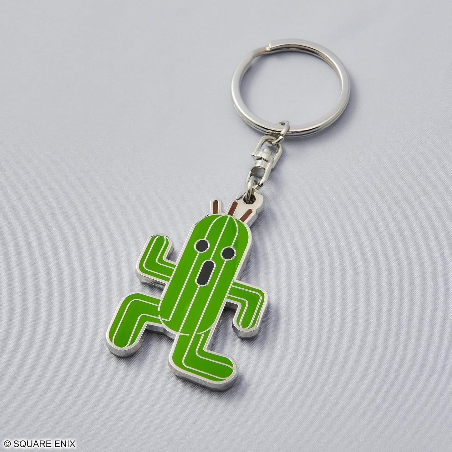 Square Enix Final Fantasy Series Porte-clés en métal – Cactuar, Vert, S