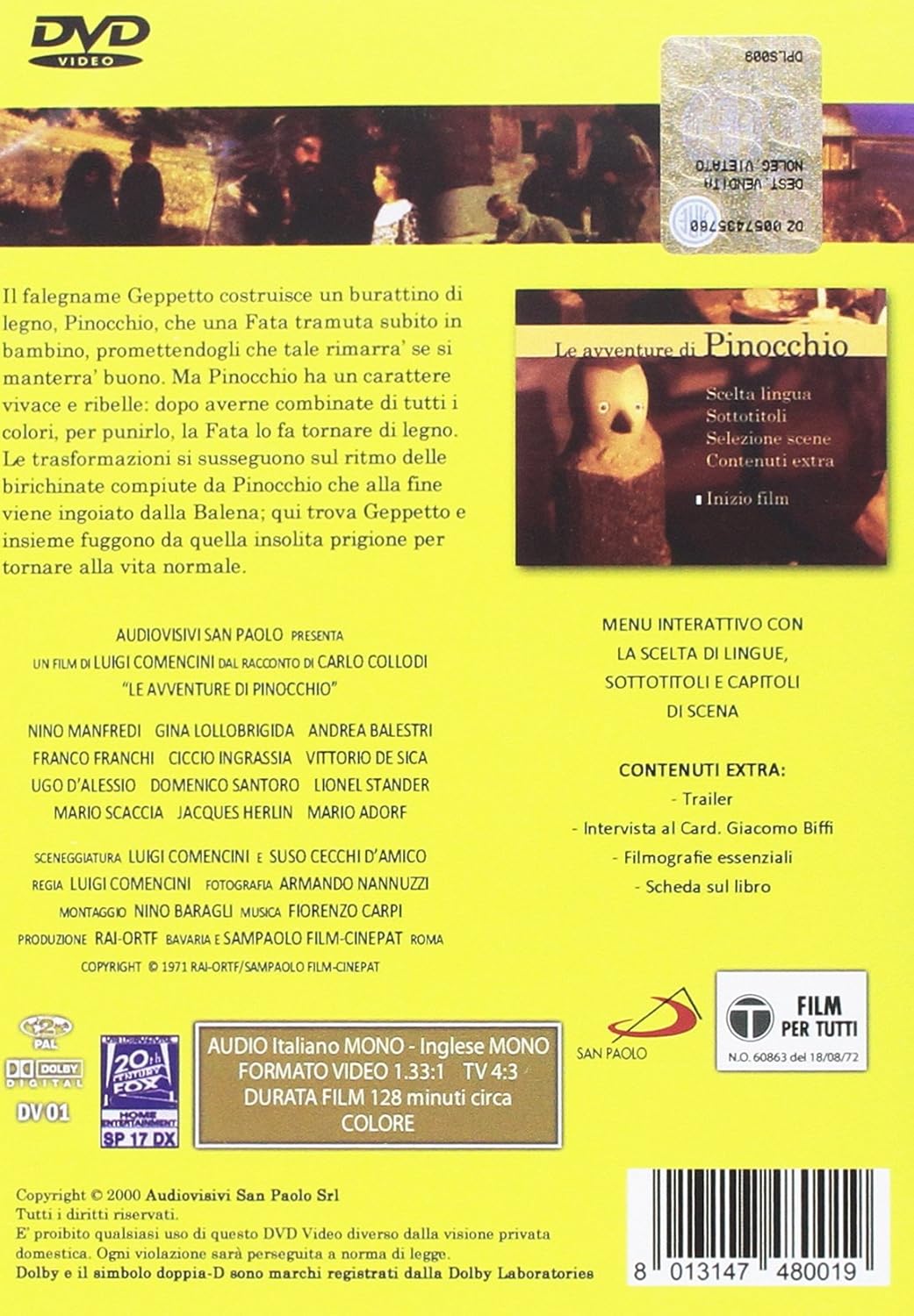 The Adventures of Pinocchio ( Le avventure di Pinocchio ) ( Les aventures de Pinocchio )