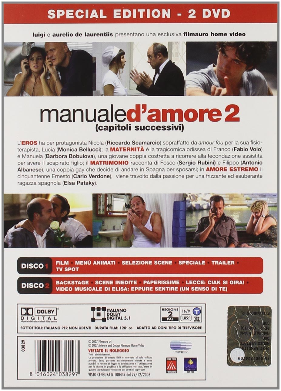 Manuale D'Amore 2 - Capitoli Successivi (SE) (2 Dvd