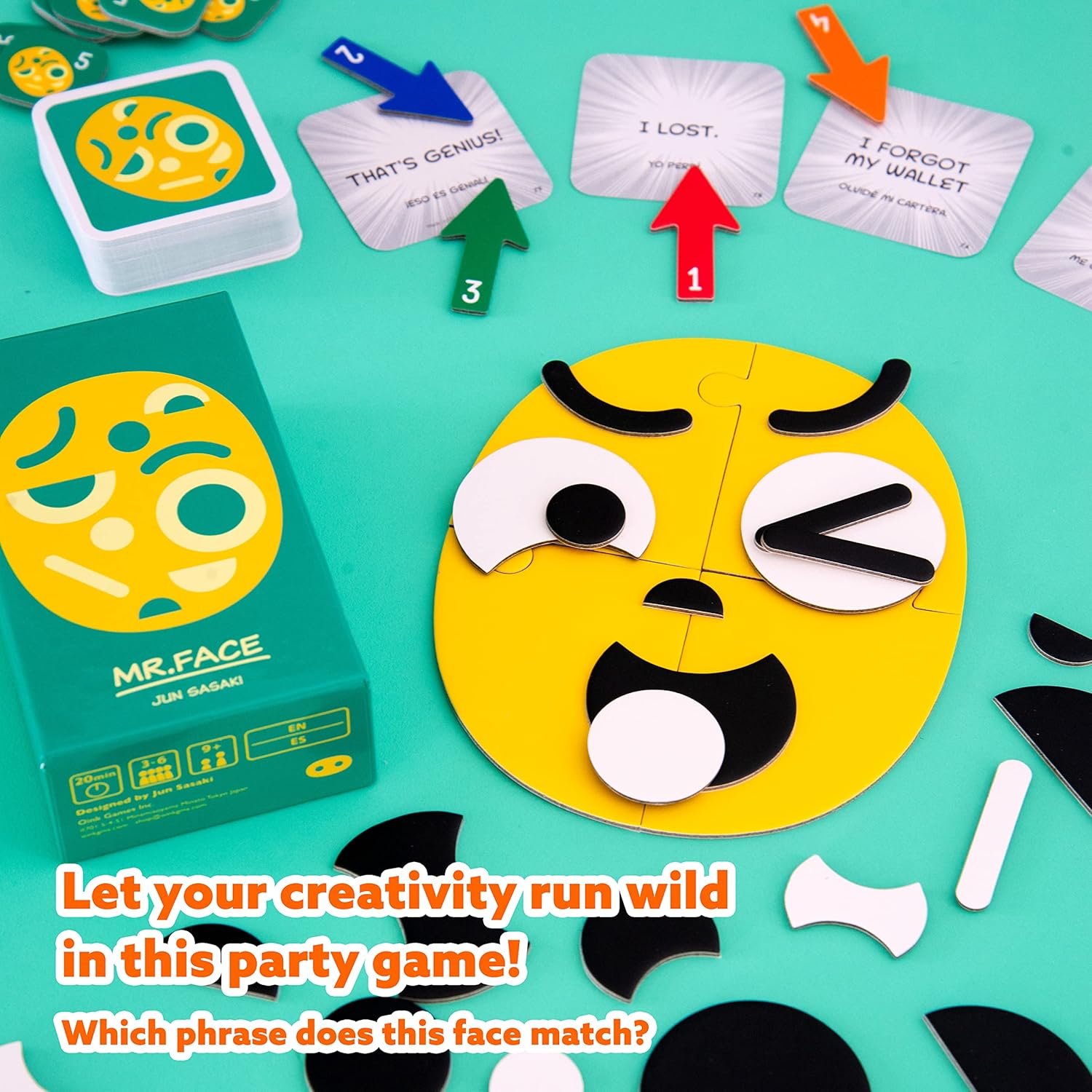 Oink Games "Mr. Face • Funny Family Games With Emotional Expressions • Favourite Adults & Kids Games For The Whole Family • 9 Year Olds +