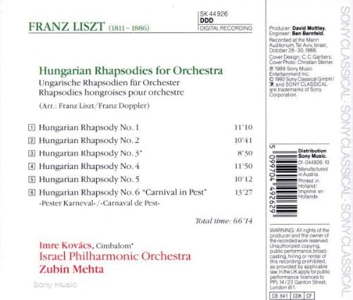 Franz Liszt - Hungarian Rhapsodies
