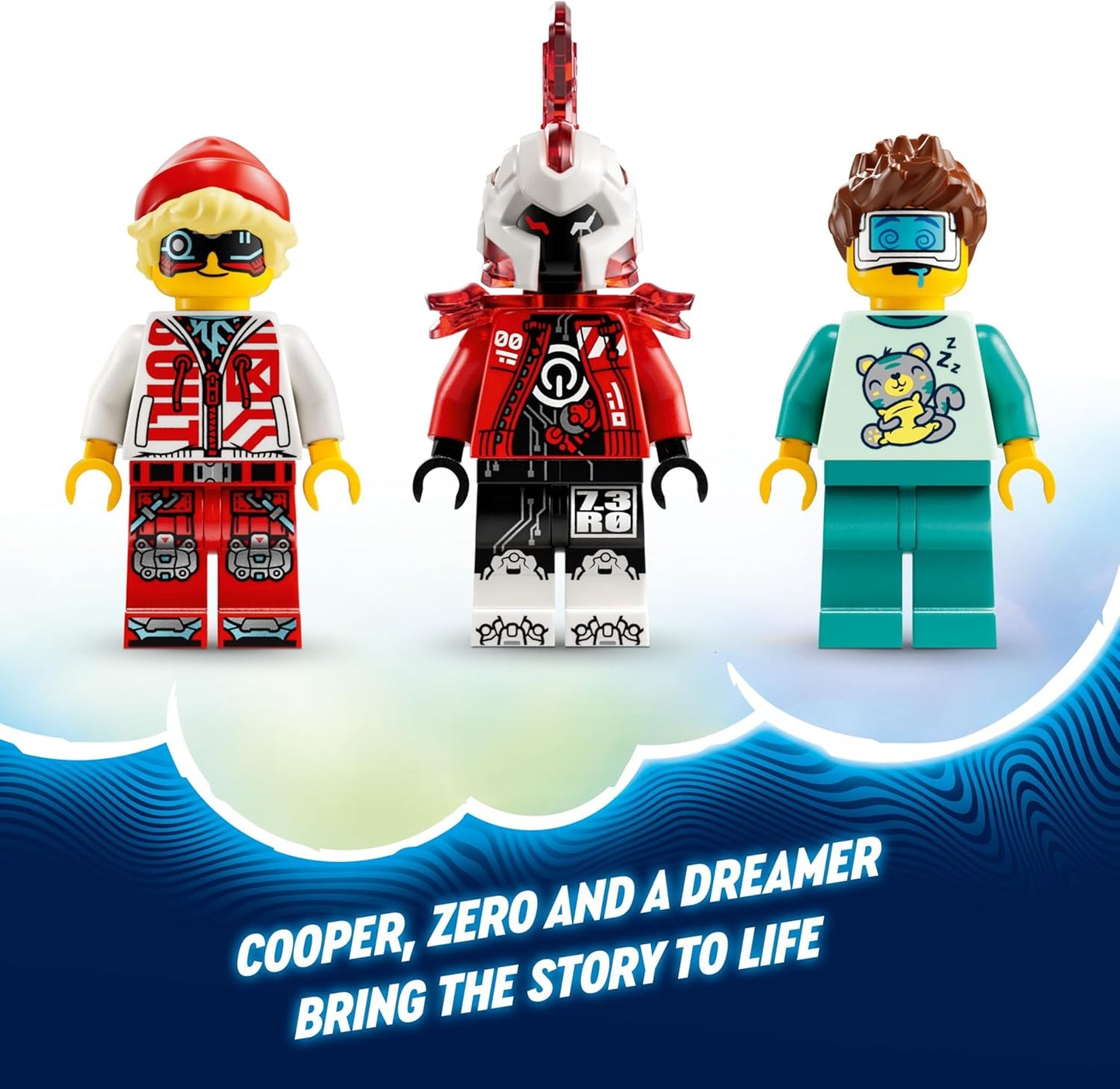 LEGO DREAMZzz 2in1 Cooper’s Tiger Mech & Zero’s Hot Rod Car Toy for 9 Plus Year Old Boys and Girls, Set with Mech Robot, Z-Blob and 3 Minifigures, Birthday Gift Idea 71497