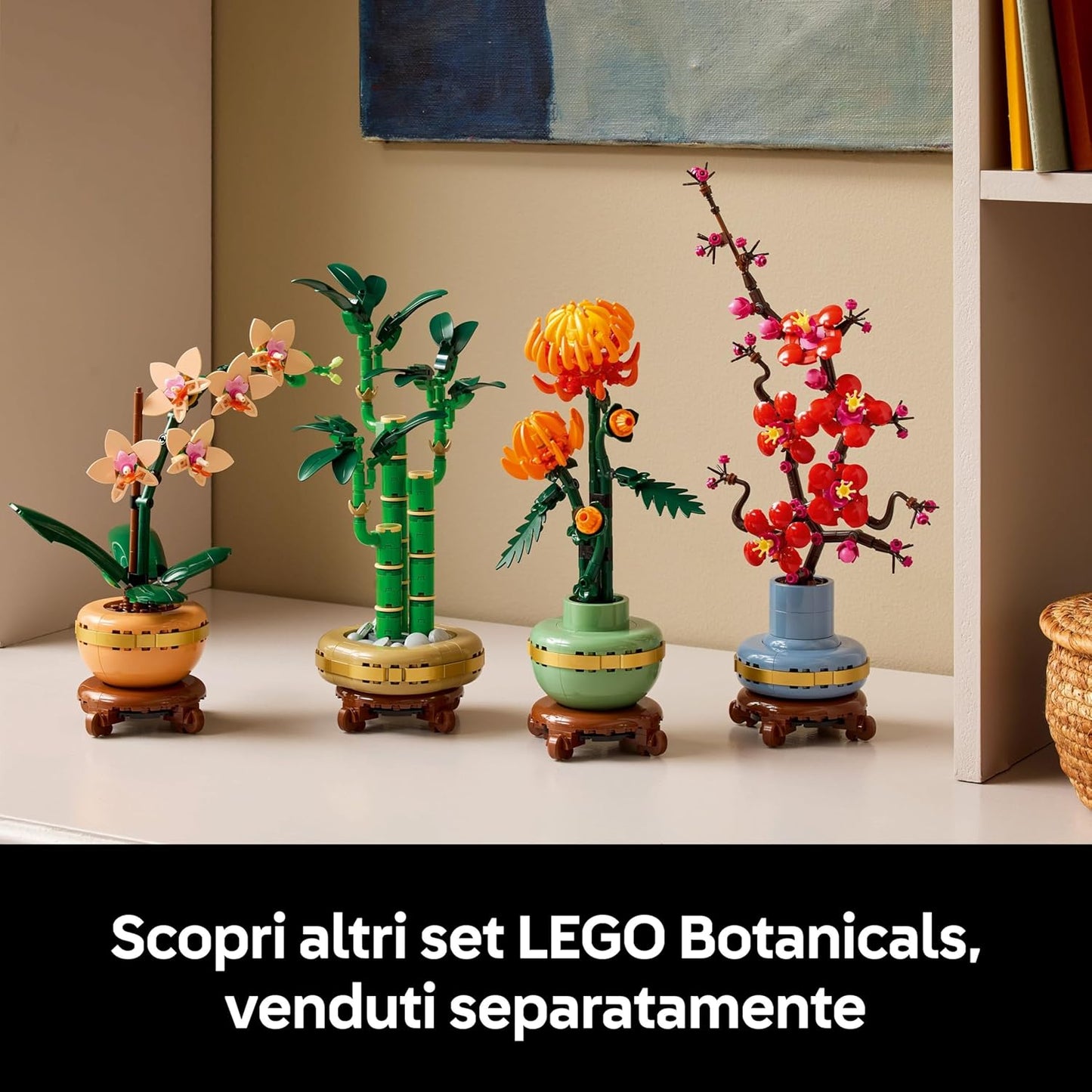 LEGO Botanicals Lucky Bamboo - Artificial Plant for Indoor Display - Set for Adults incl. a Buildable Pot with a Wood-Effect Plinth for Home Decor - DIY Gift Idea - 10344