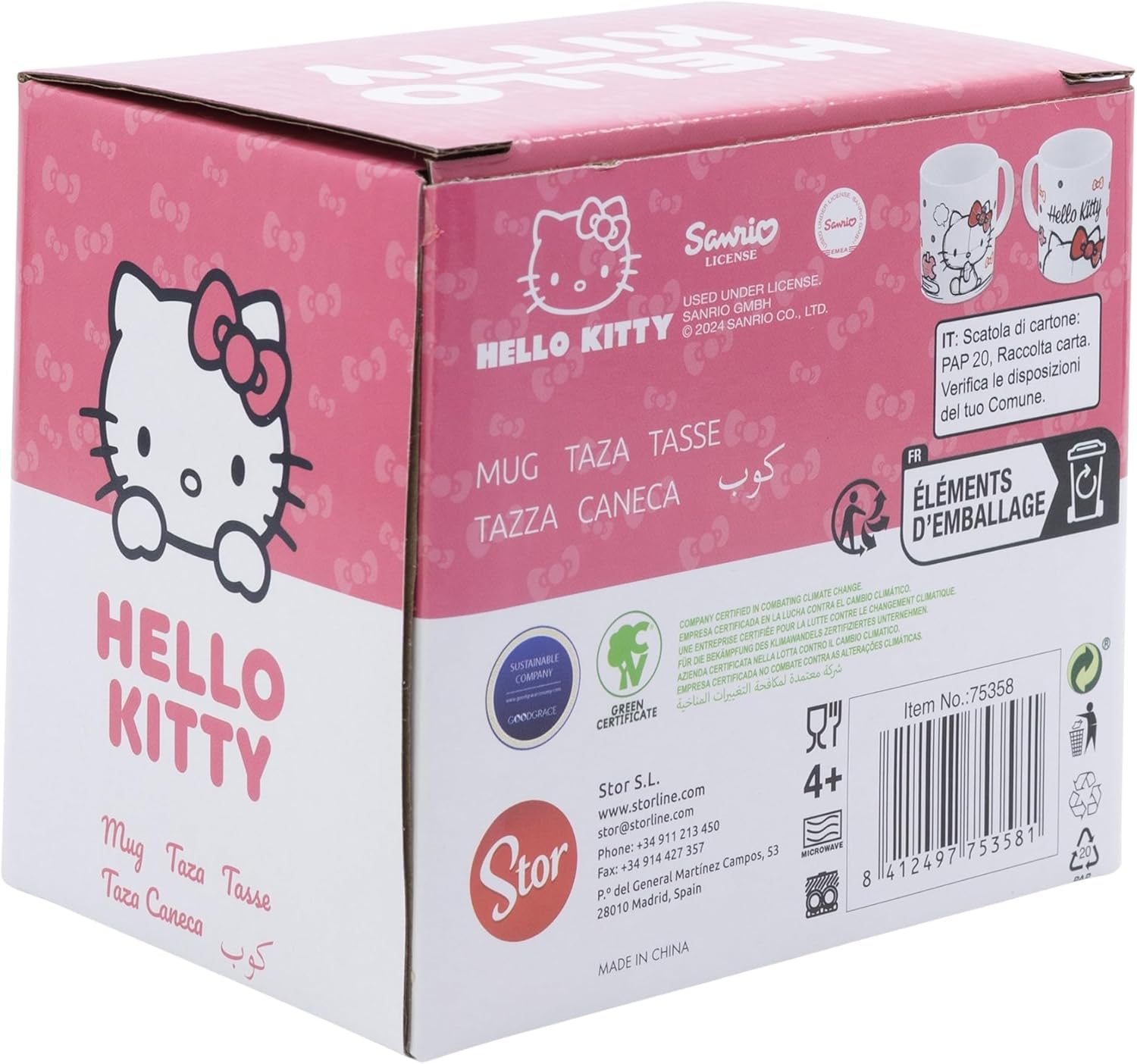 Hello Kitty 11oz Ceramic Mug in Gift Box