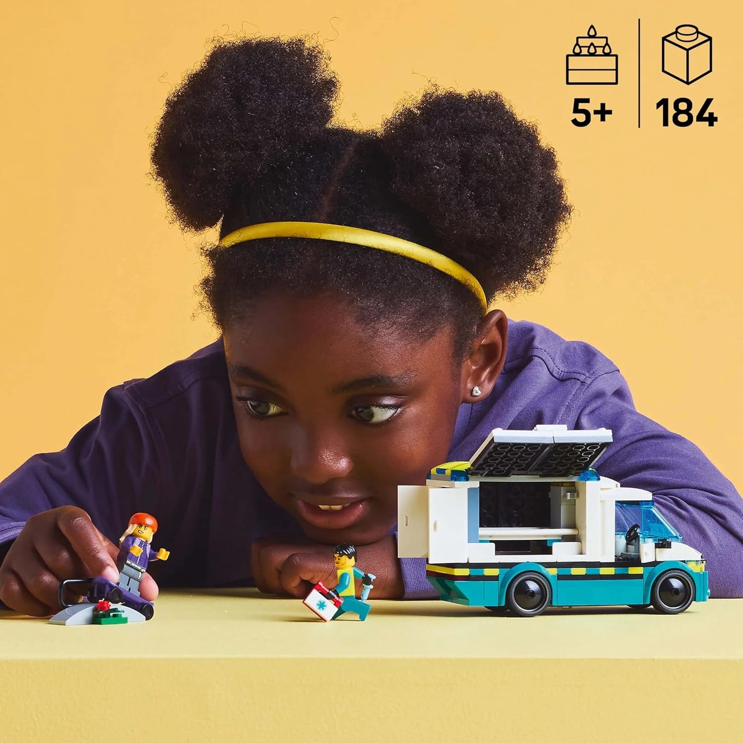 LEGO City Emergency Ambulance Toy with 2 Minifigures - Educational Learning Toys for 5+ Year Old Boys & Girls - Gift Ideas for Birthdays & Holidays - 60451