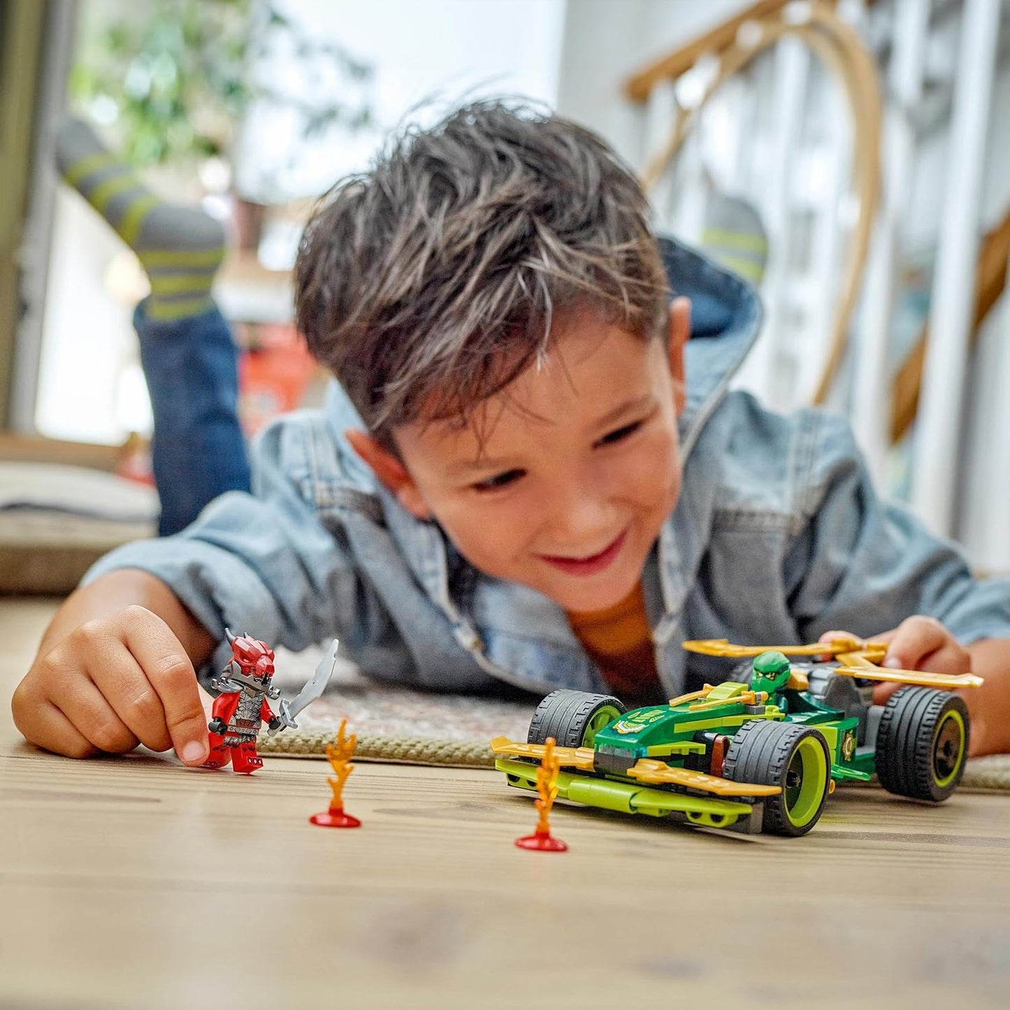 LEGO NINJAGO Lloyd’s Pull-Back Race Car Toy with 2 Minifigures for Imaginative Play - Dragons Rising Ninja Set - Gift for 7 Plus year Old Boys & Girls 71828