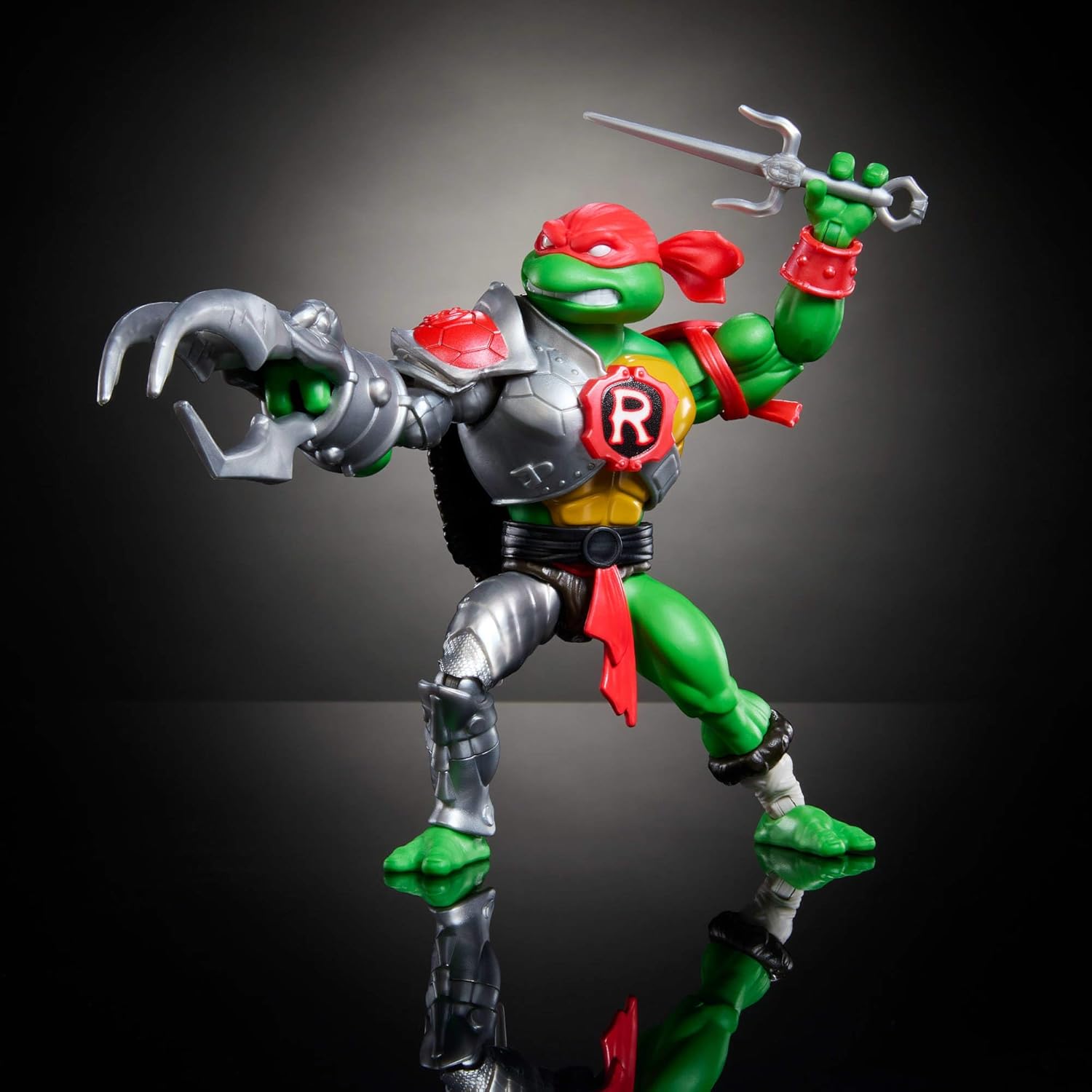 Masters of the Universe Origins Turtles of Grayskull Raphael Reptile Wars Posable Action Figure, Teenage Mutant Ninja & MOTU Crossover Hero Raph Toy, JBM99