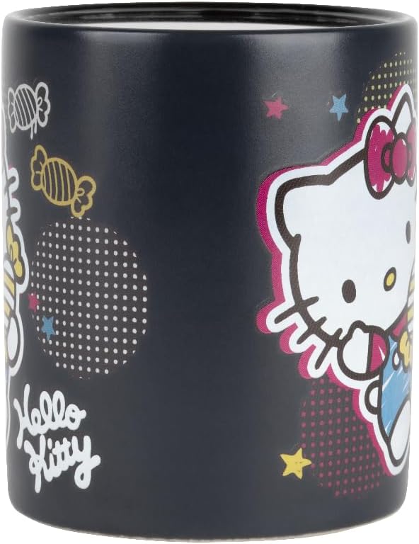 Konix Hello Kitty 320ml Heat Active Mug Candy Black