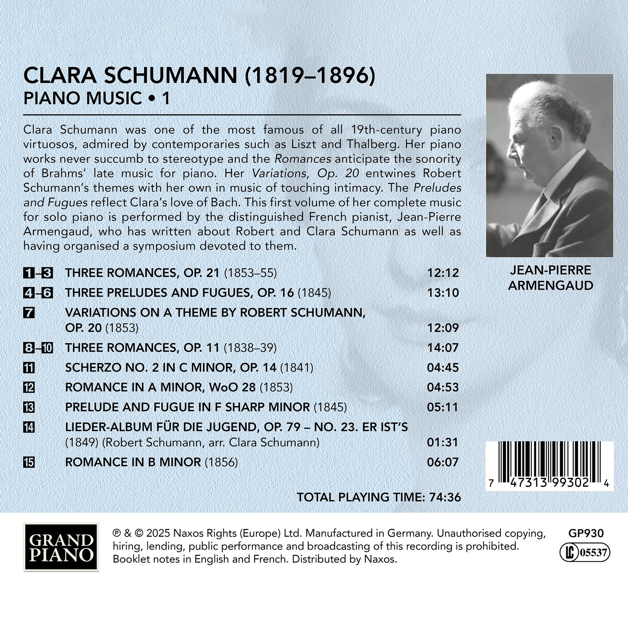 Clara Schumann: Piano Music - Volume 1