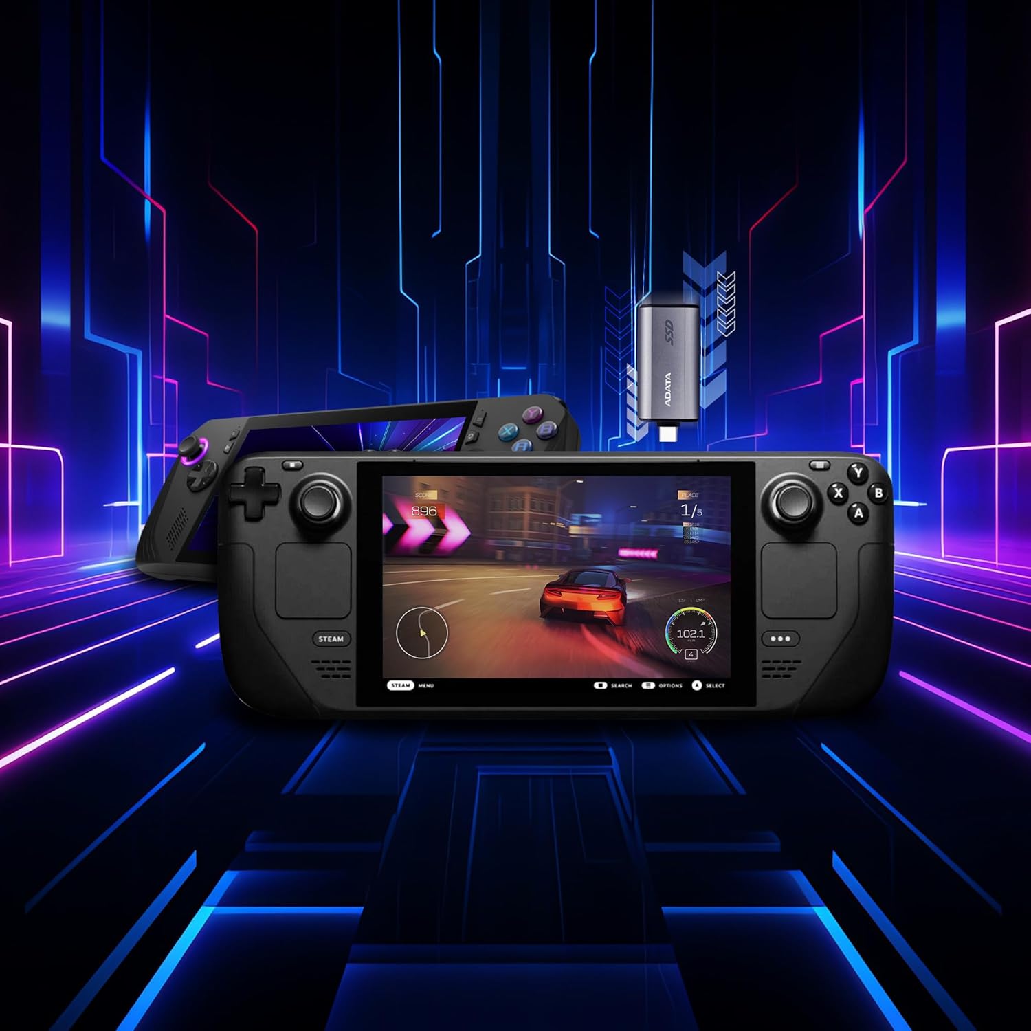 ADATA SE750 1000GB High Speed Type-C up to 1000MB/s Compatible with Mobile Phones, Portable Gaming Devices Black (SC750-1000G-CBK