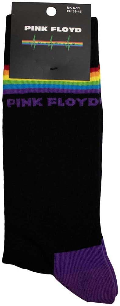 Rock Off officially licensed products Pink Floyd Prism Stripes Band Logo Ankle Socks UK Size 7-11