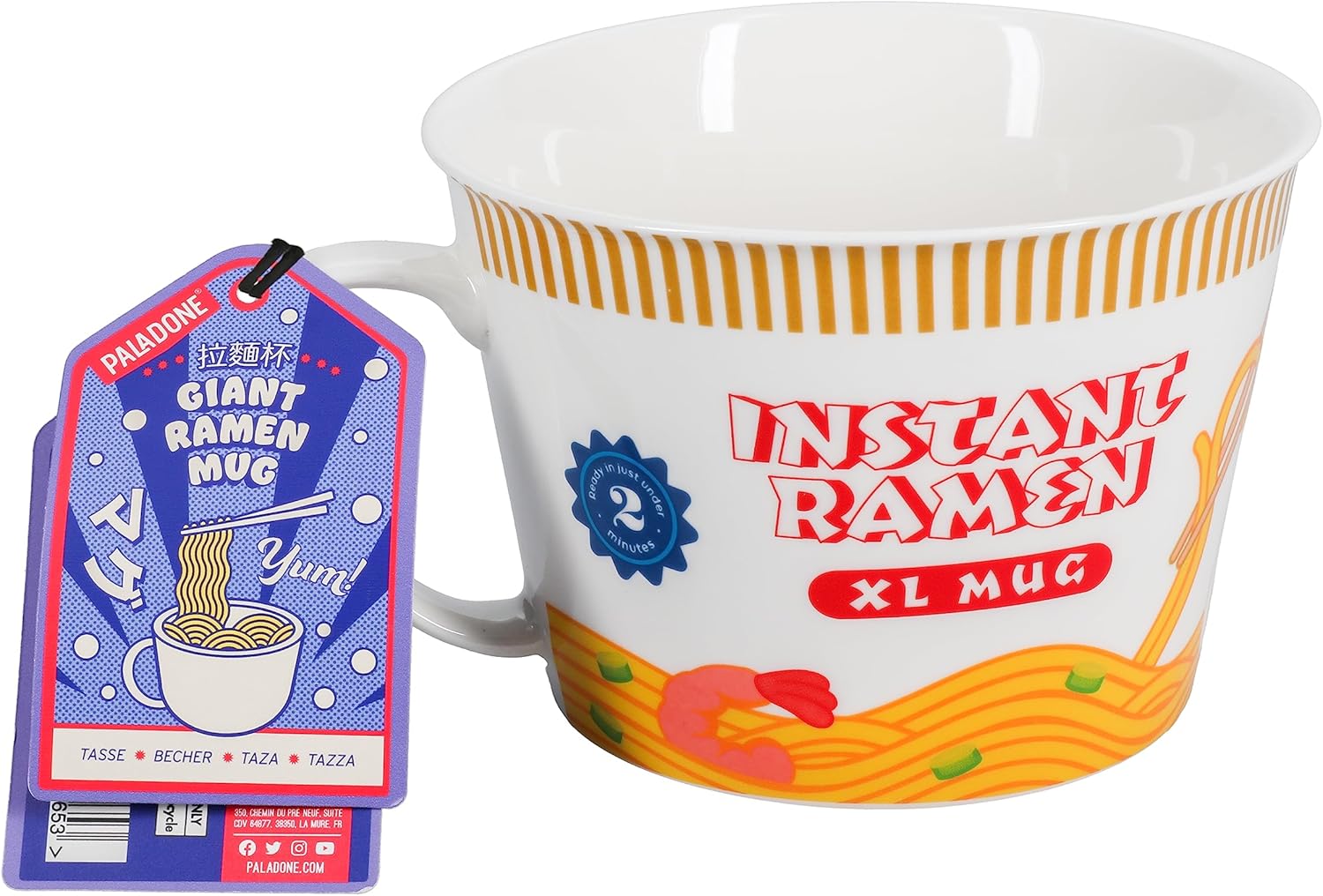 Paladone Anime Inspired Giant 15oz Ramen Coffee Mug, Novelty Animation Gift, Noodle Bowl for Manga Fans and Enthusiast