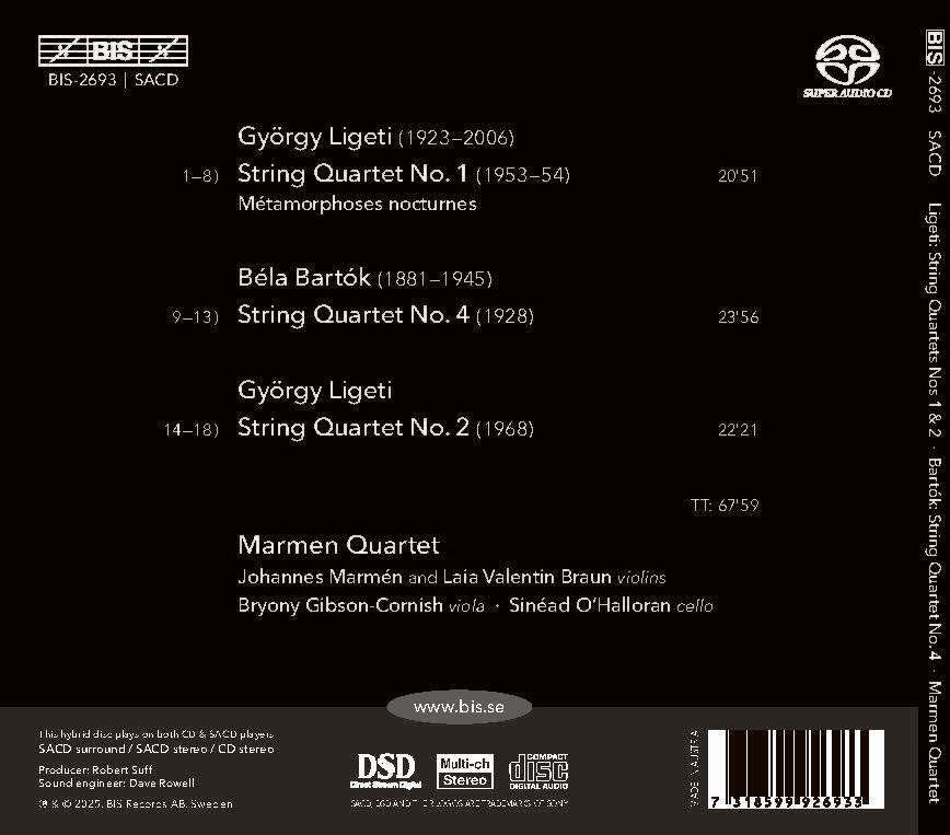 Ligeti: String Quartets Nos 1 & 2/Bartók: String Quartet No. 4