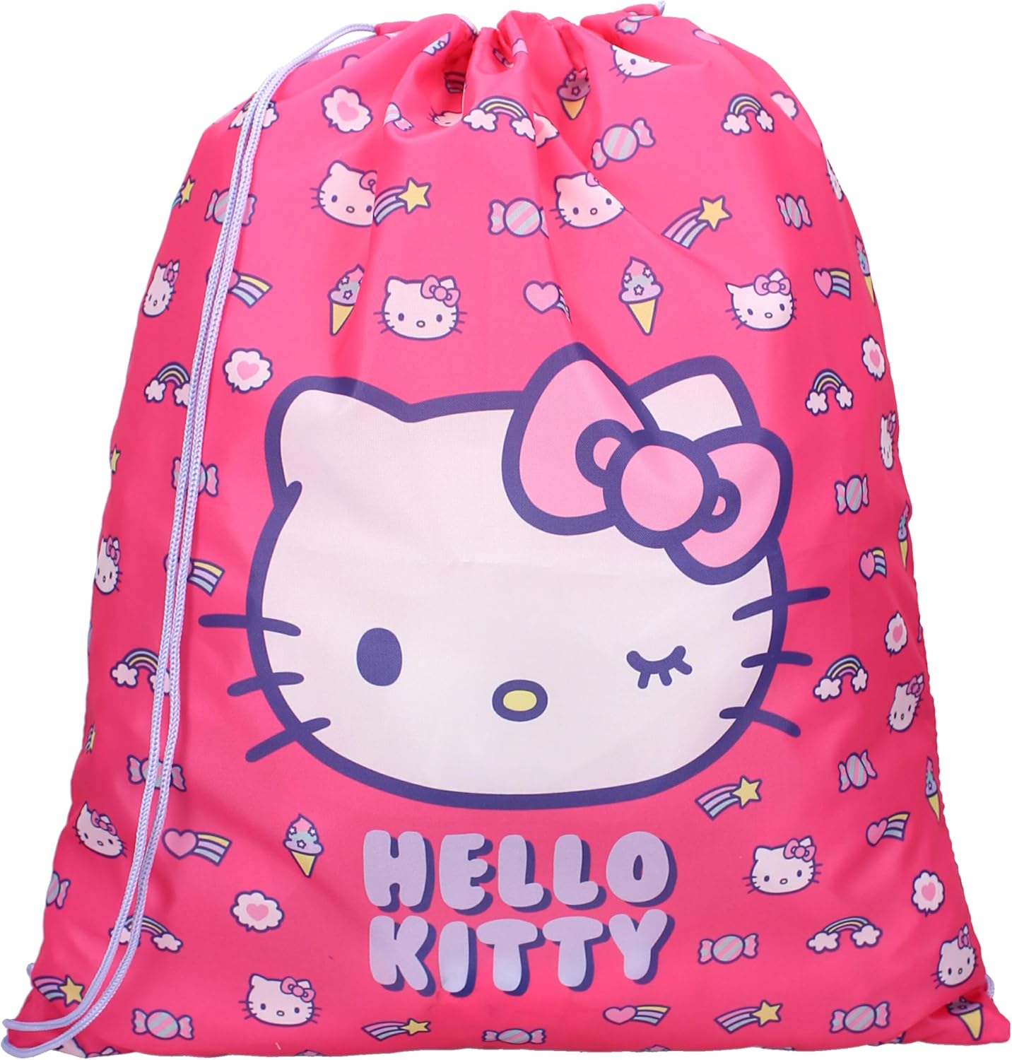 Hello Kitty Follow The Rainbow Sports Bag, red, 44x36 cm