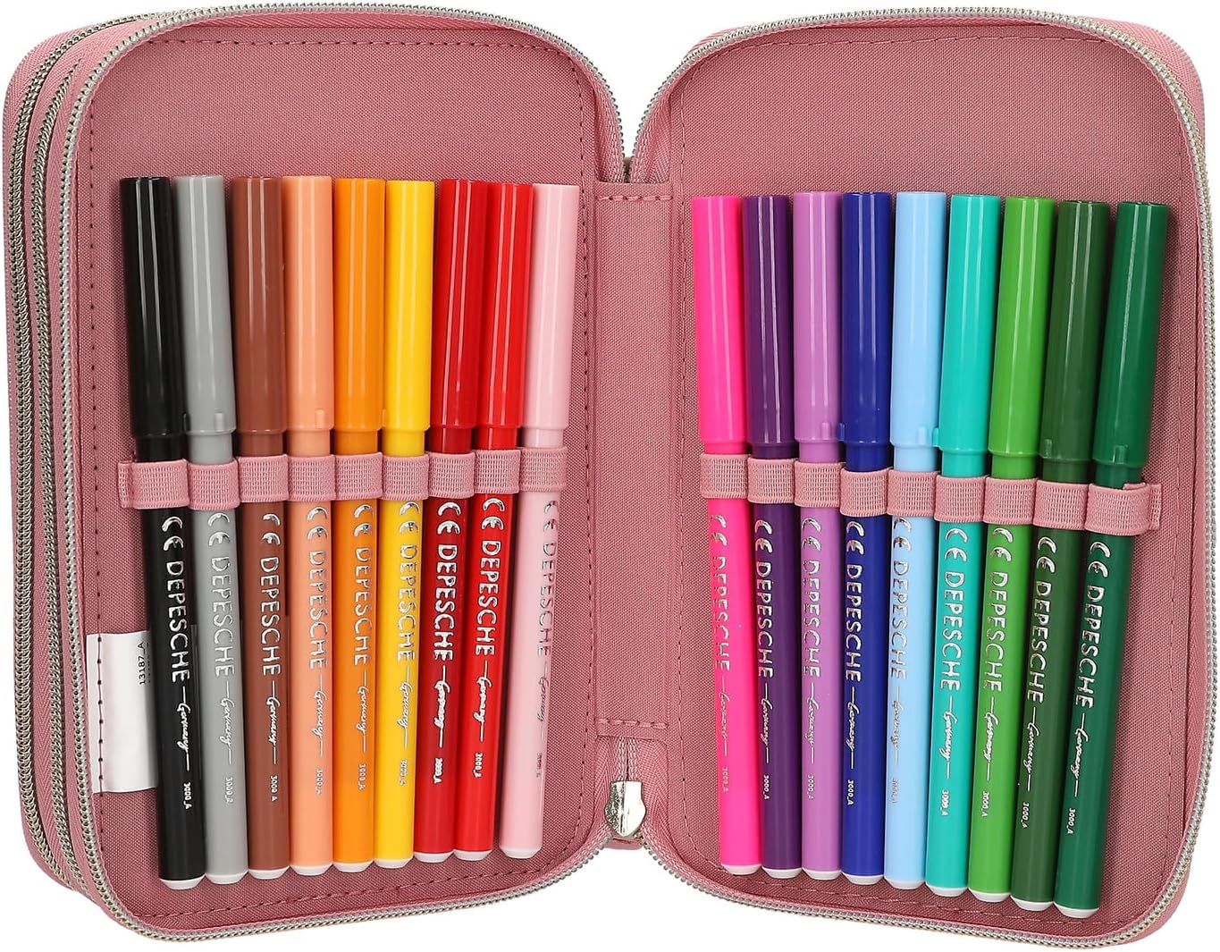 Miss Melody - Triple Pencil Case Dusty Rose