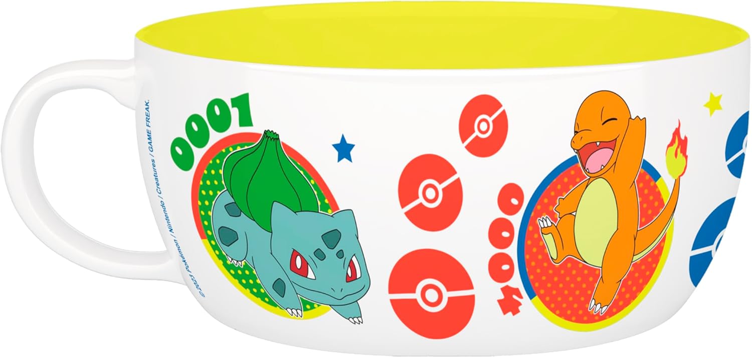Pokemon - Breakfast Set Mug + Bowl - Pikachu & Kanto Starters