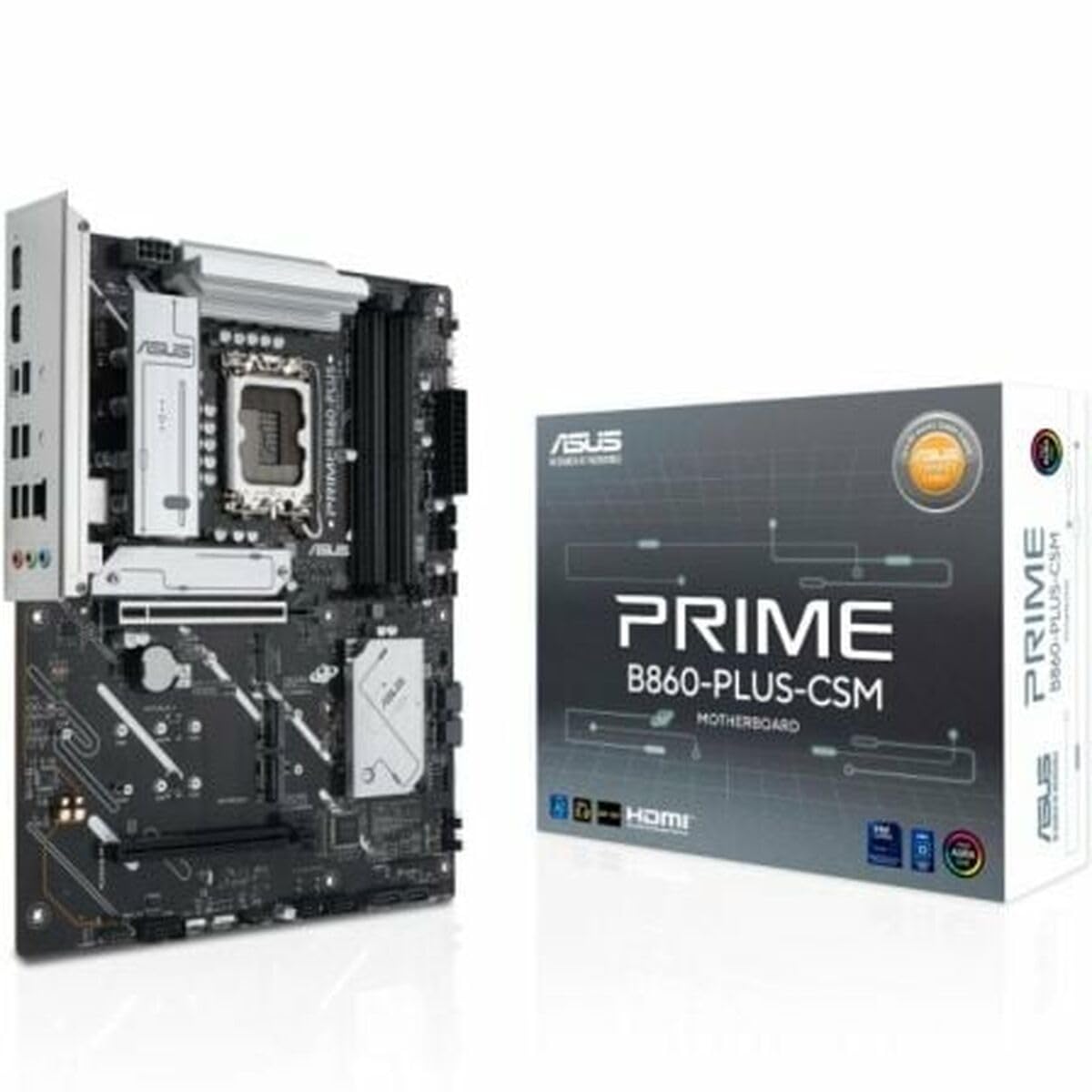 ASUS Prime B860-PLUS-CSM Motherboard Socket Intel LGA 1851 (Intel B860, ATX, DDR5 Memory, PCIe 5.0 x16 SafeSlot, 3X PCIe 4.0 M.2, HDMI, DisplayPort, USB 20Gbps, USB 5Gbps Type-C