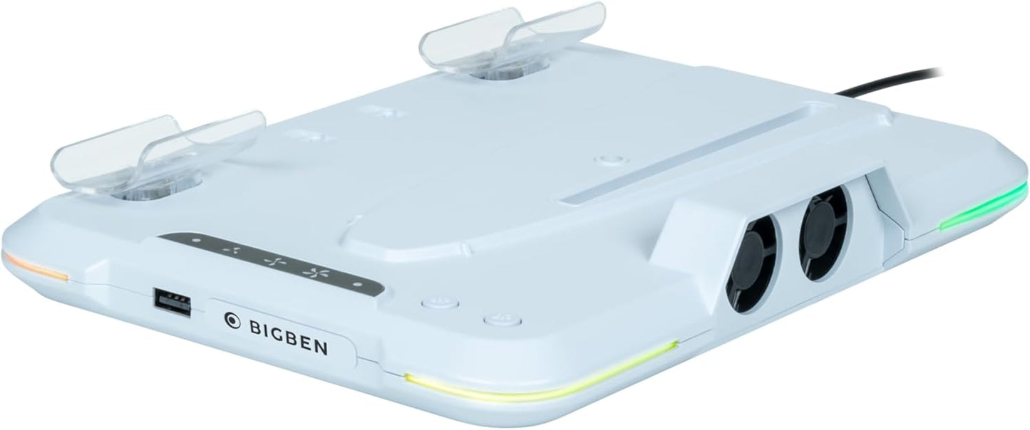Nacon Charging Station With Fan Rgb/Usb Hub/Fan, White Ps5 Slim
