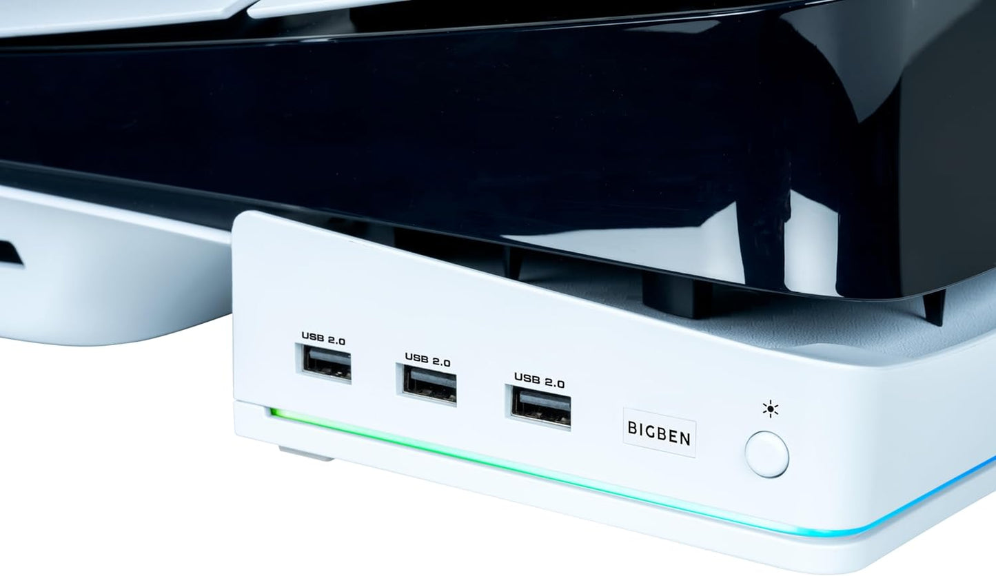 Playstation 5 Slim dockingstation voor opladen en gegevensoverdracht, compatibel met digitale consoles en harde schijven. Nacon